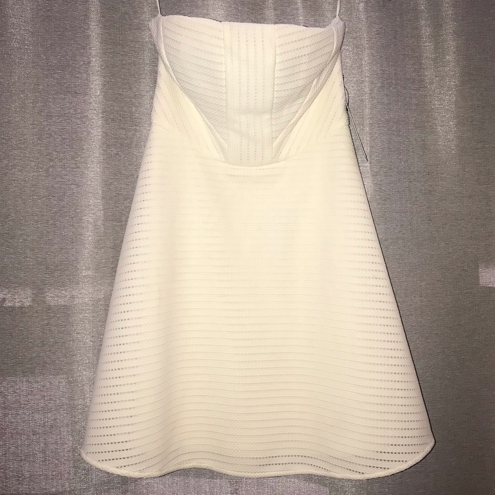 Express off white/ cream eyelet mini dress